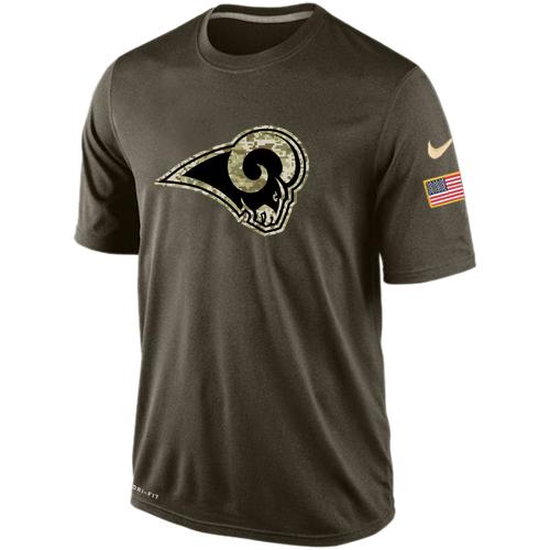 Men's Los Angeles Rams Salute To Service Nike Dri-FIT T-Shirt - Click Image to Close